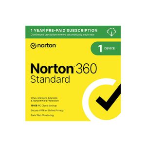 Norton 360 Standard, Antivirus Software-1 Device with Auto Renewal 2024
